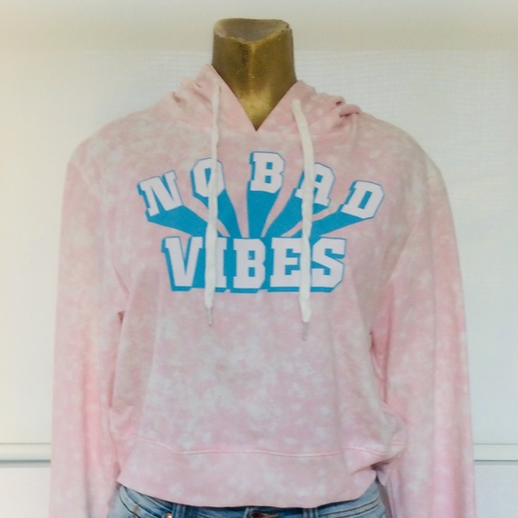 SALE! NWT Freeze NO BAD VIBES Tie-Dye Pink and Blue HOODIE SWEATSHIRT XXL - Picture 3 of 13